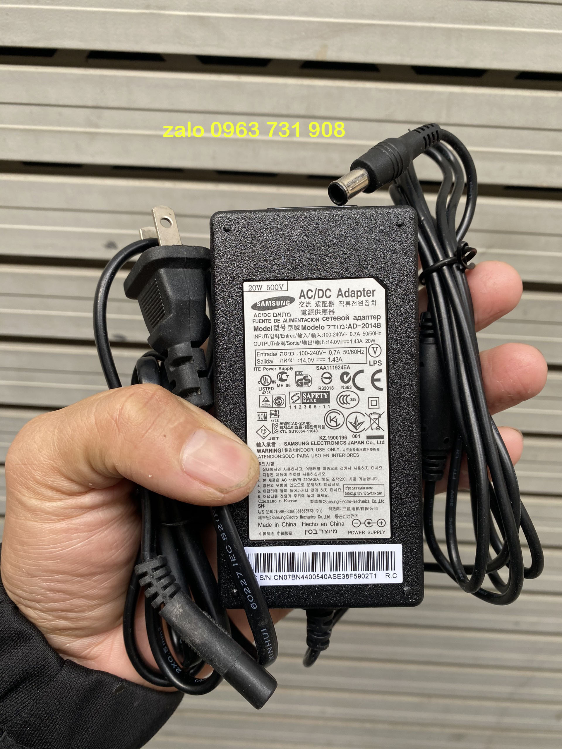 Adapter nguồn màn hình samsung 14v 1.43A
