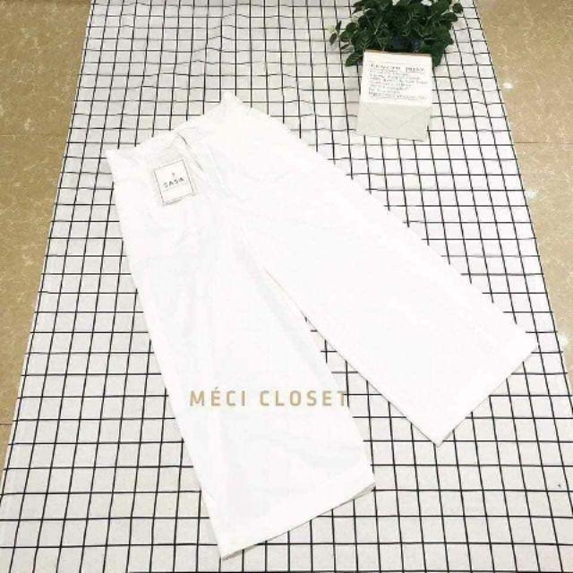 Quần culottes lửng khóa thật