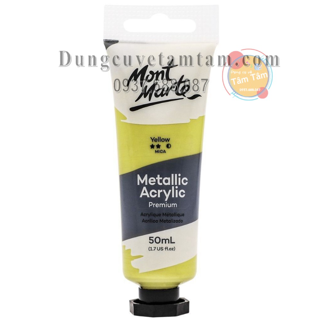 [ TÂM TÂM ]-Màu Acrylic METALLIC và Acrylic FLUORO Mont Marte 50ml