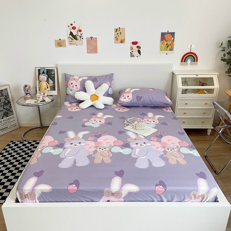 Bộ Ga Gối Cotton Poly NVC Bedding - Nhiều Mẫu Lựa Chọn ( 1 Ga + 2 Vỏ Gối )