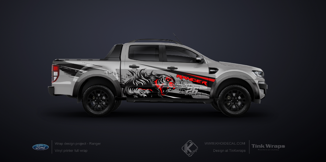 Decal bán tải -  Tem Ranger Tiger