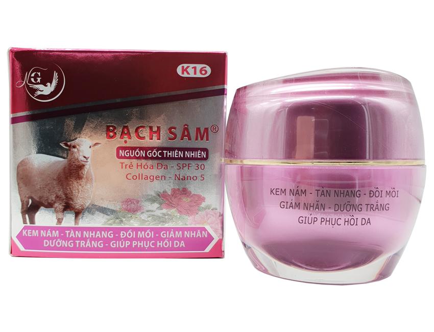 Kem nám tàn nhang đồi mồi dưỡng trắng phục hồi da Bạch Sâm K16 - 40g