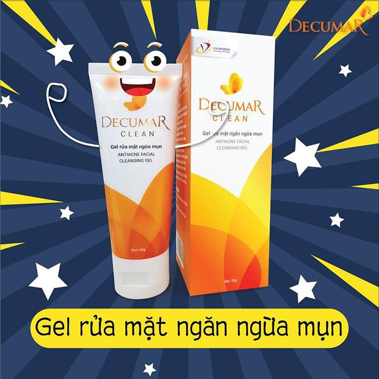 Tube lớn Decumar Clean ( 100g ) gel rửa mặt mụn