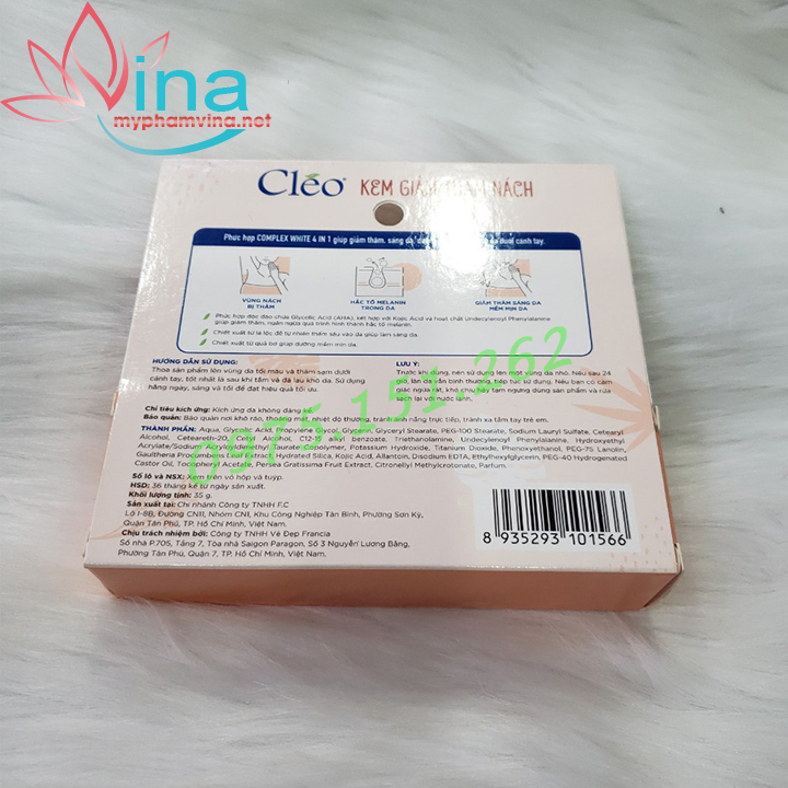 Kem Giảm Thâm Nách Cleo 35g