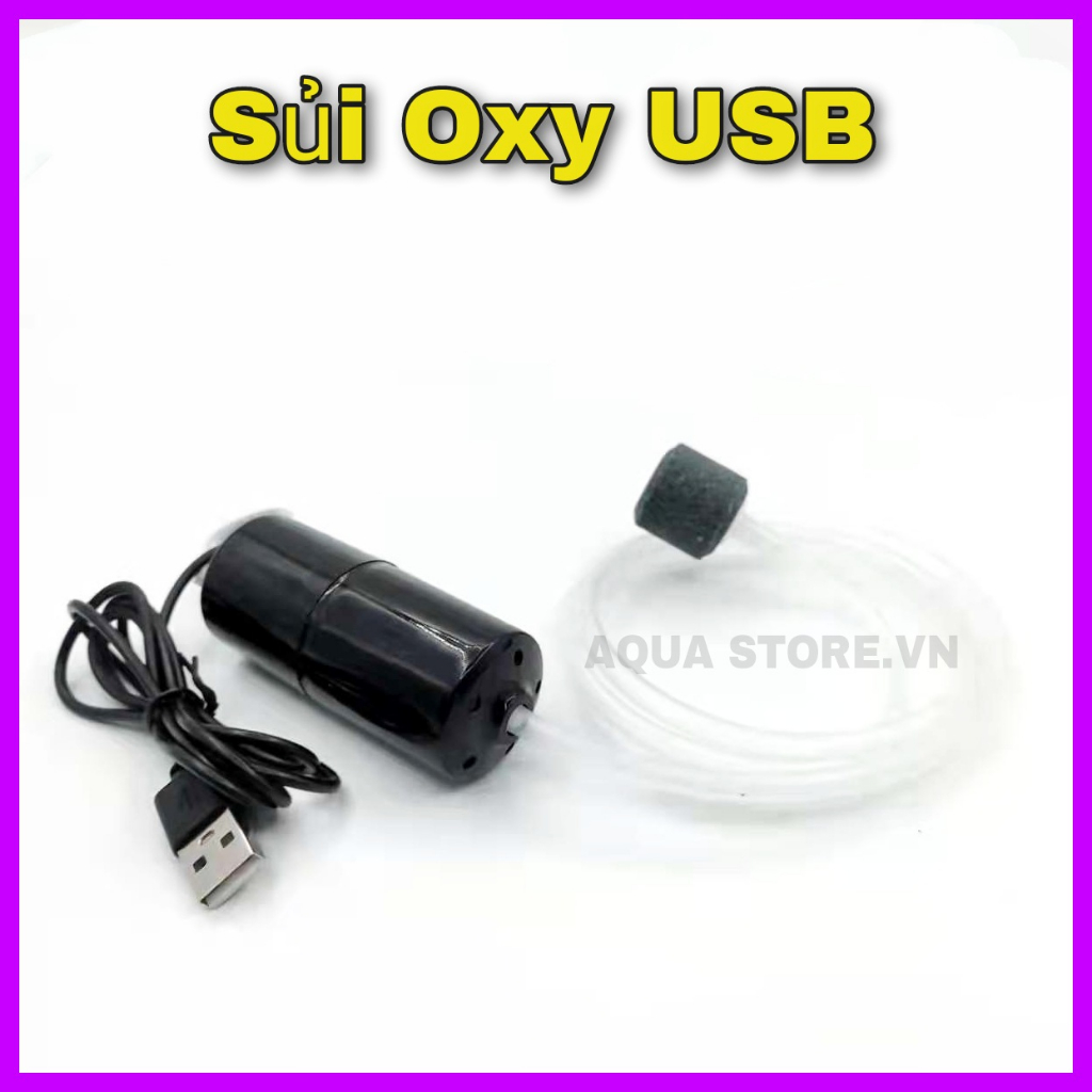 Máy Sủi Oxy 2 Vòi Cổng Usb dùng cho bể cá cảnh