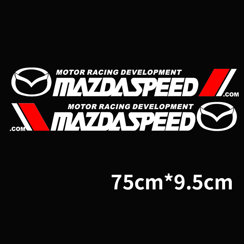 [HCM]Bộ 2 tem dán cửa xe ô tô Maz (trắng)