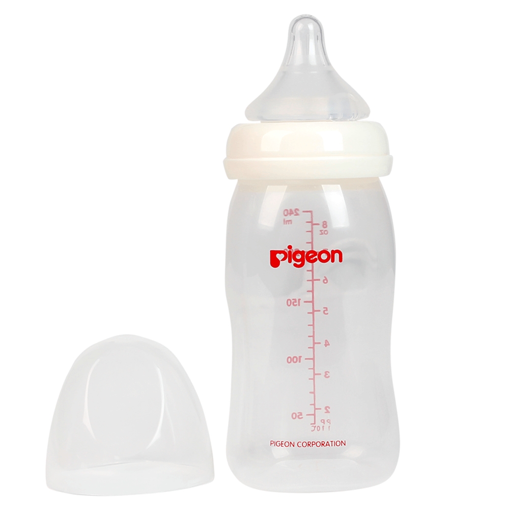 Bình sữa Pigeon nhựa PP Plus cổ rộng (240ml)