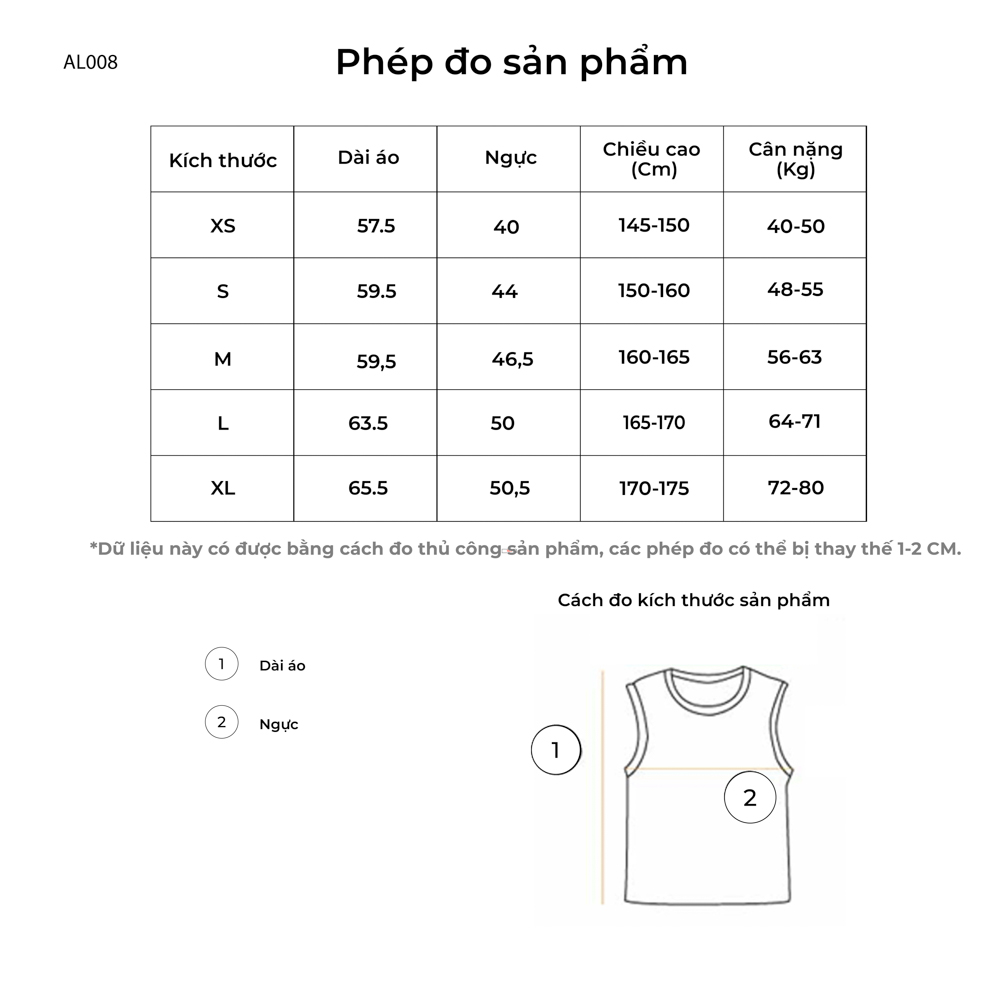 Áo Tanktop Nữ Thương Hiệu CLADA - Trắng - AL008