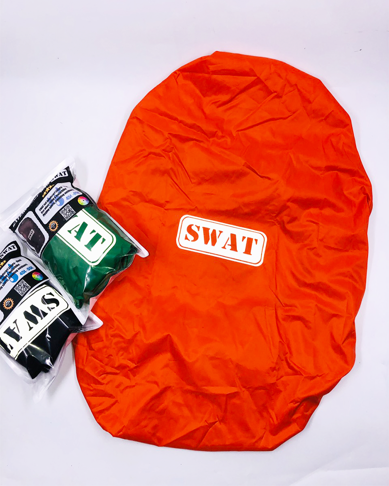 Bọc balo đi mưa 45-55l logo swat phản quang siêu xịn