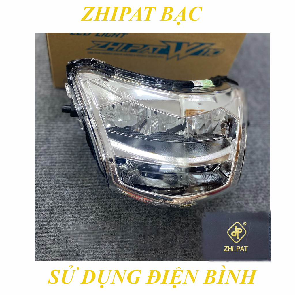 Đèn Led 2 tầng ZHIPAT cho Wave Alpha Wave S WAVE A 2020 Wave RS Future X (chóa màu trắng xi ĐEN KHÓI)