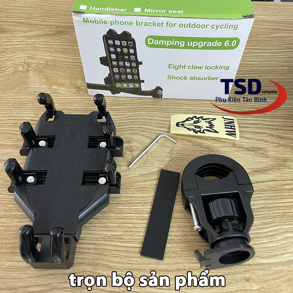Extremely cool clip-on phone holder for bicycles and motorbikes