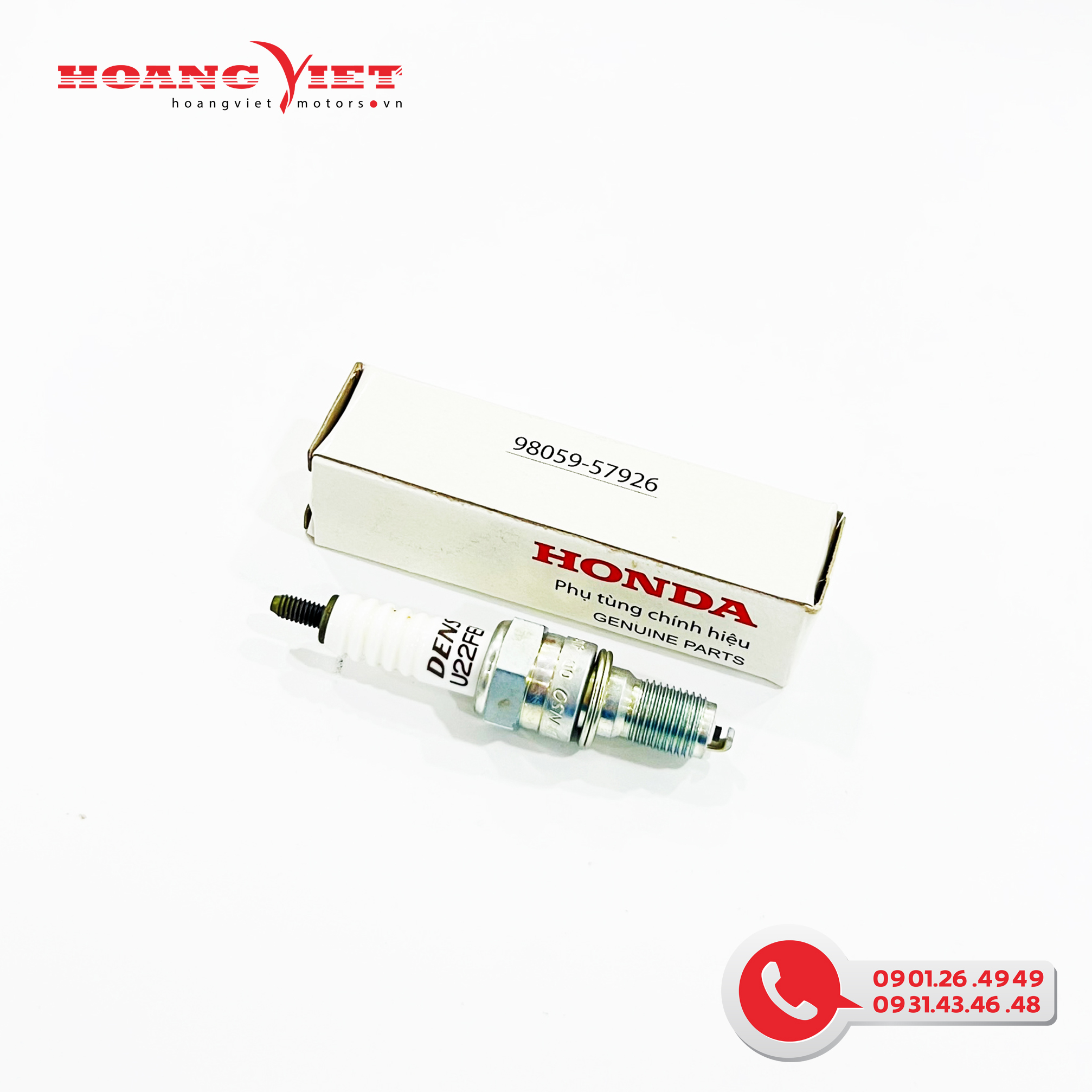 Bugi (U22FER9)(DENSO) - Honda VISION 110 ( đơi đầu ) - LEAD 110 - CLICK 110  - 9805957926