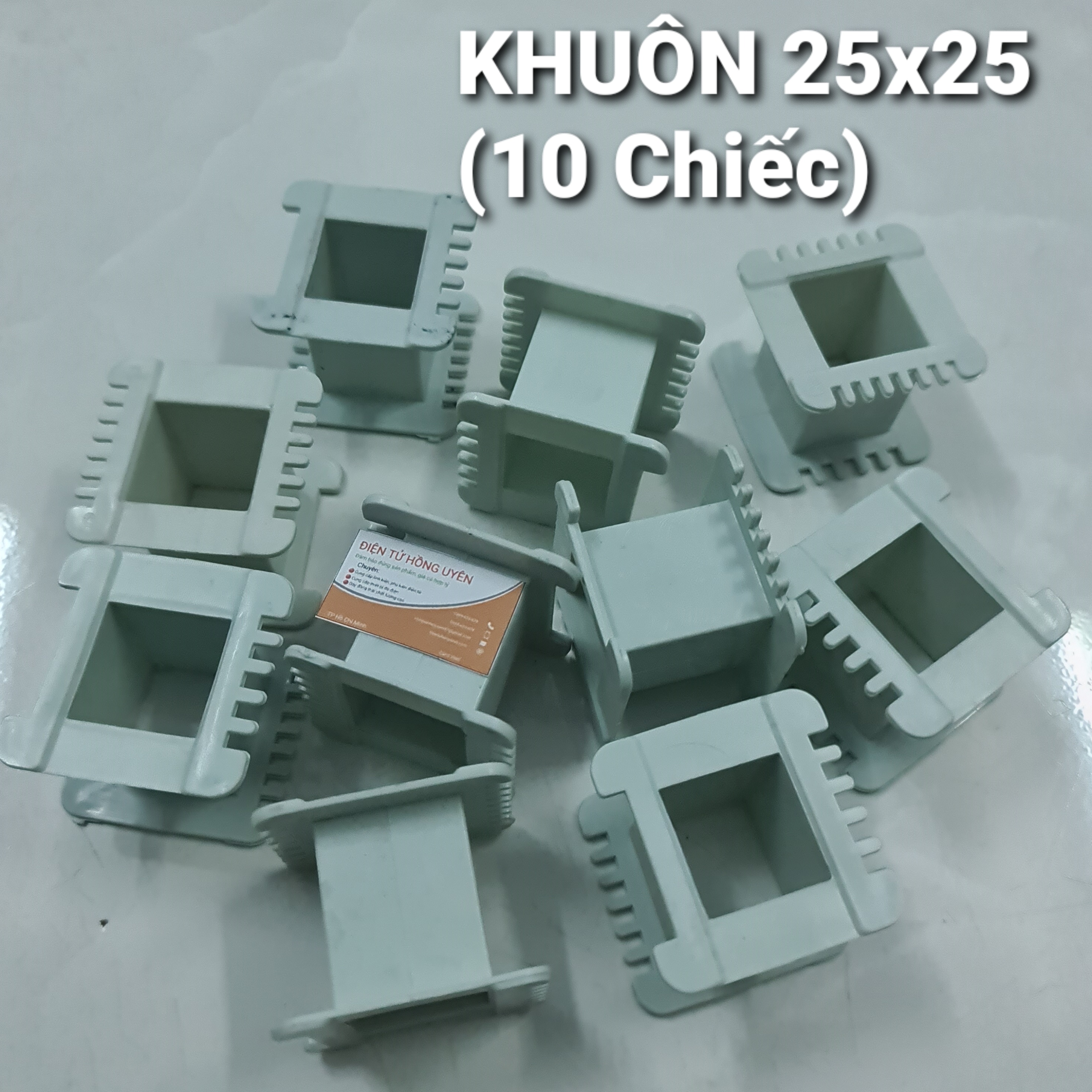 Khuôn nhựa quấn biến áp 25x25 (10 chiếc). Khuôn nhựa dày quấn biến áp kích cơ. Quấn biến áp thường 220v. Khuôn biến áp chống cháy dây đồng. Khuôn nhựa 2,5x2,5