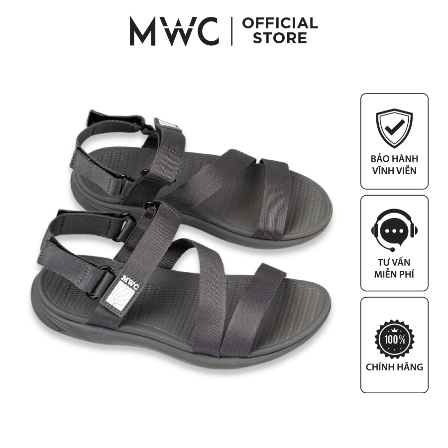Giày Sandal Nam Thời Trang MWC Quai Ngang Đan Chéo Màu Xanh Xám Đen Năng Động NASD- 7038