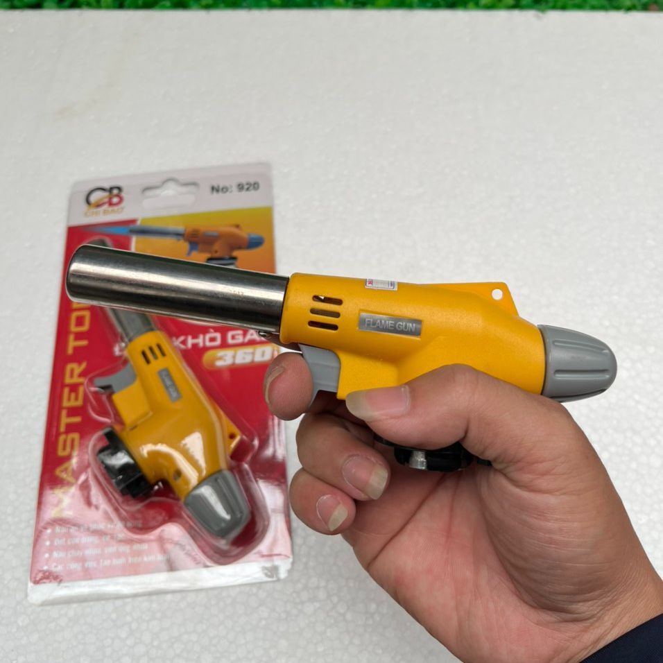 Đầu khò gas mini Đánh Lửa Tự Động - Đầu khò bình gas mini Đánh Lửa Tự Động 920 Vàng-