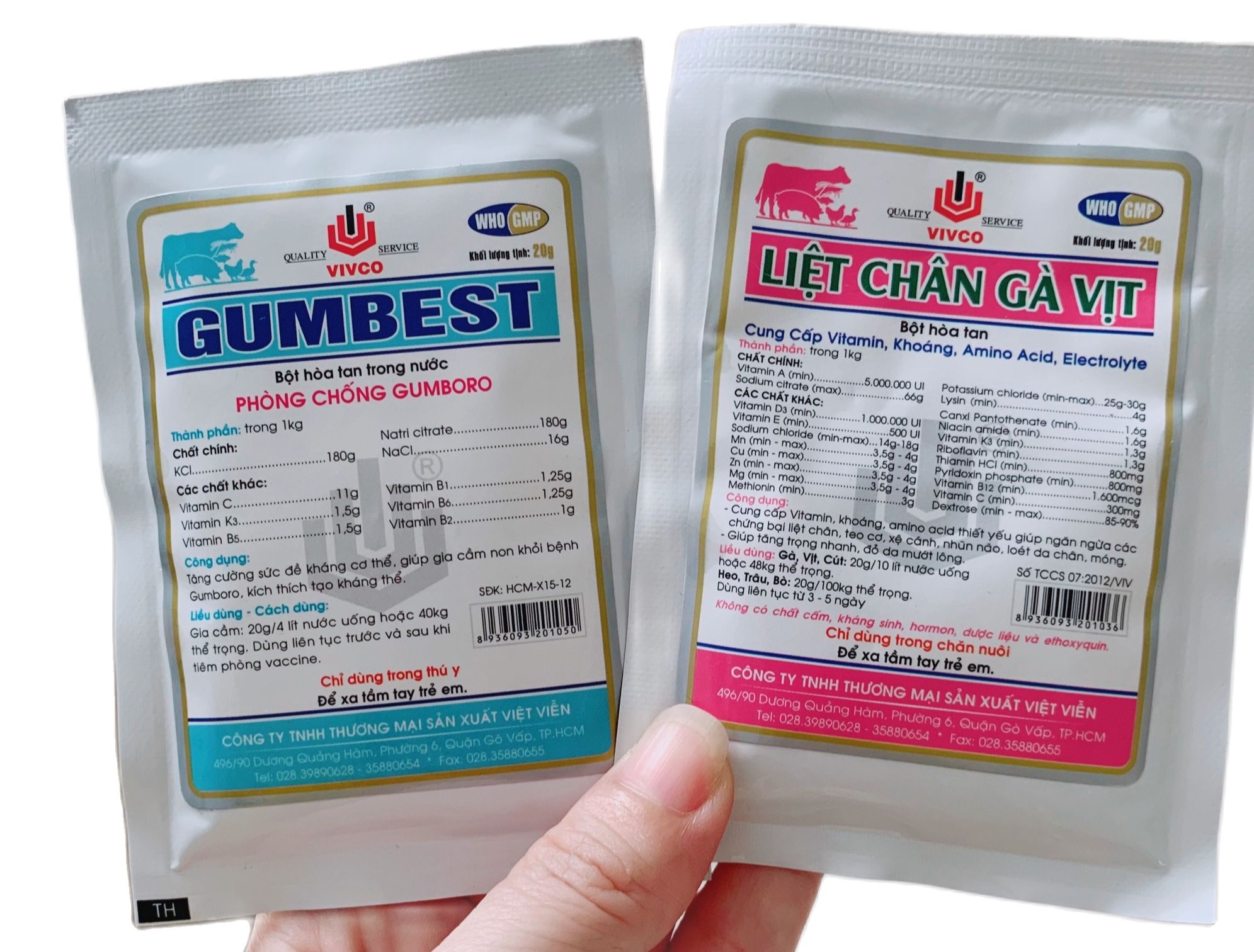 Combo 2gói dinh dưỡng cho gà vịt mỗi gói 20g