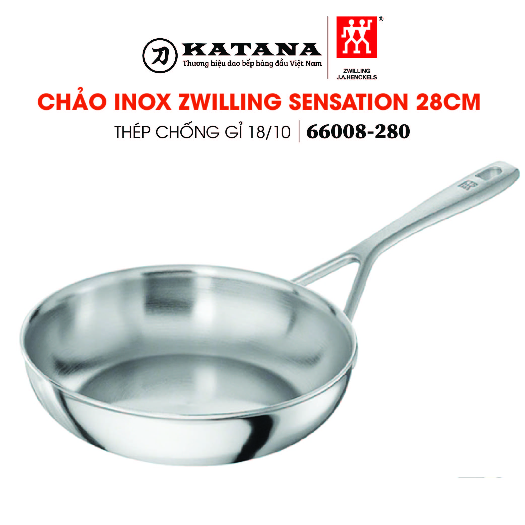 [Trả góp 0%]ZWILLING - Chảo inox ZWILLING Sensation - 28cm