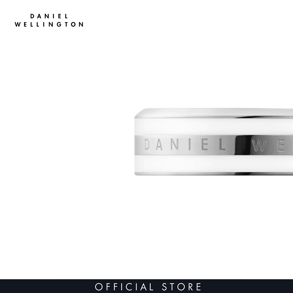 Nhẫn Daniel Wellington màu bạc, trắng - Emalie Ring