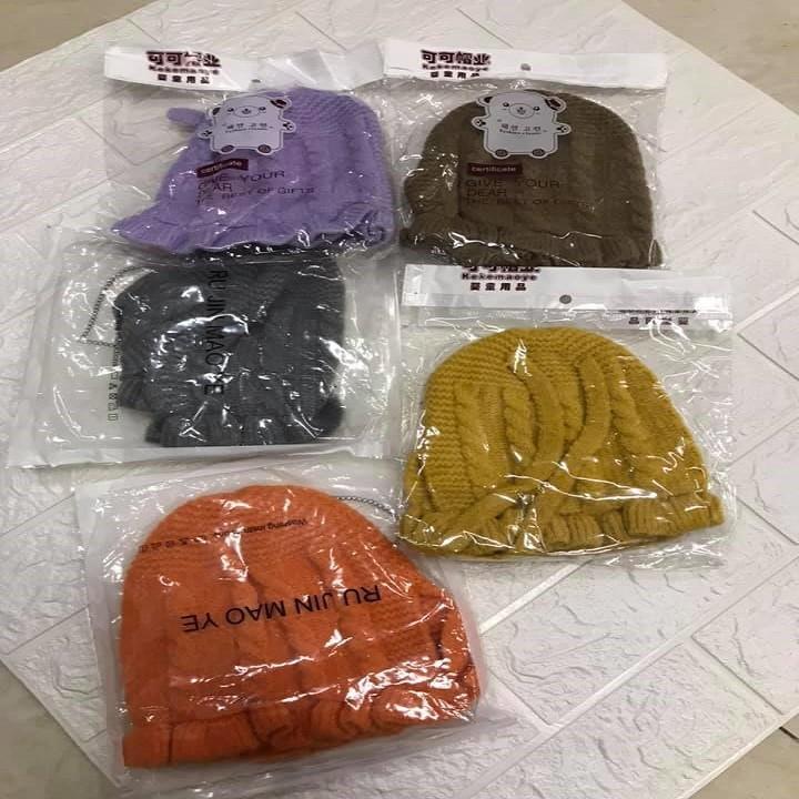 Mũ Len Xoăn Trẻ Em