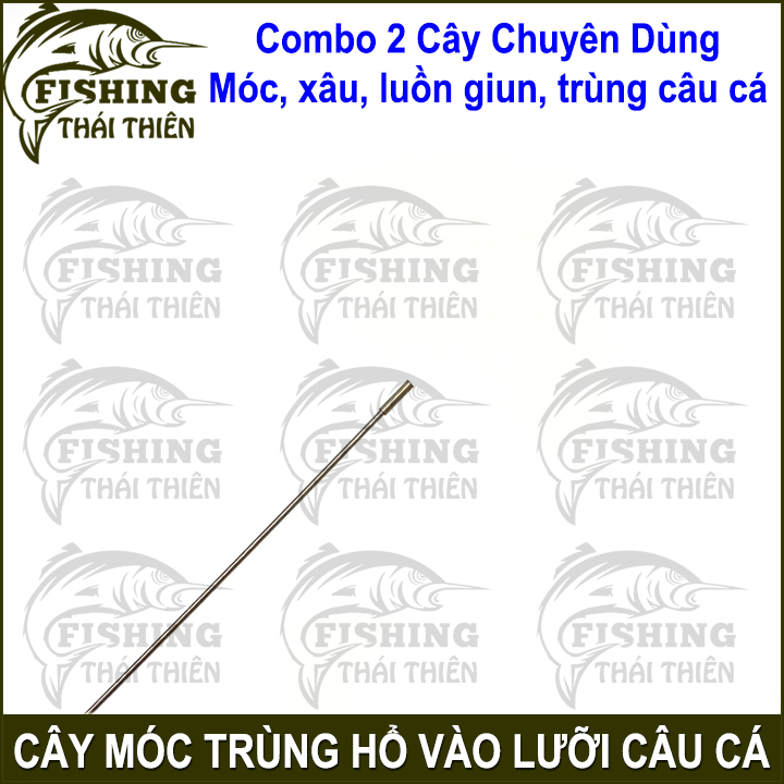 [HCM]Combo 2 Cây Móc Trùng Hổ Giun Vào Lưỡi Câu Cá