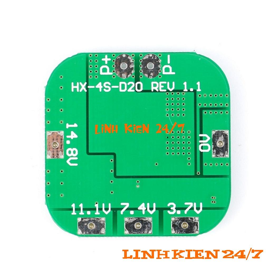 Mạch Sạc Và Bảo Vệ Pin 4S 14.8V - 20A