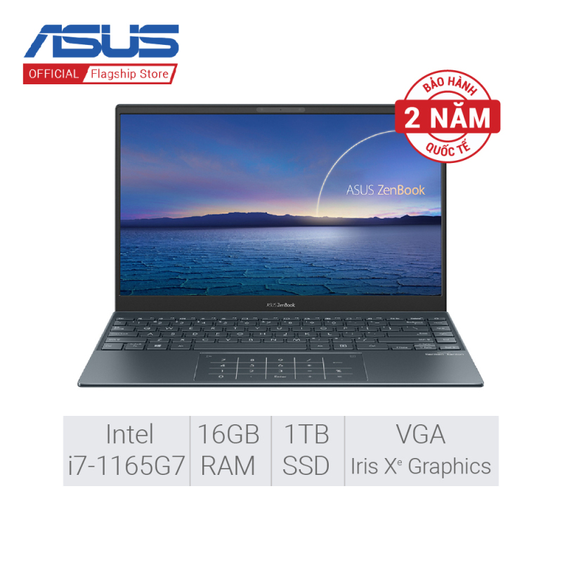 [27/3 TẶNG OFFICE 365 BẢN QUYỀN]Laptop ASUS ZenBook Flip S UX371EA-HL701TS  i7-1165G7  16GB  1TB  Intel Iris Xe Graphics  13.3 UHD Touch  Win 10