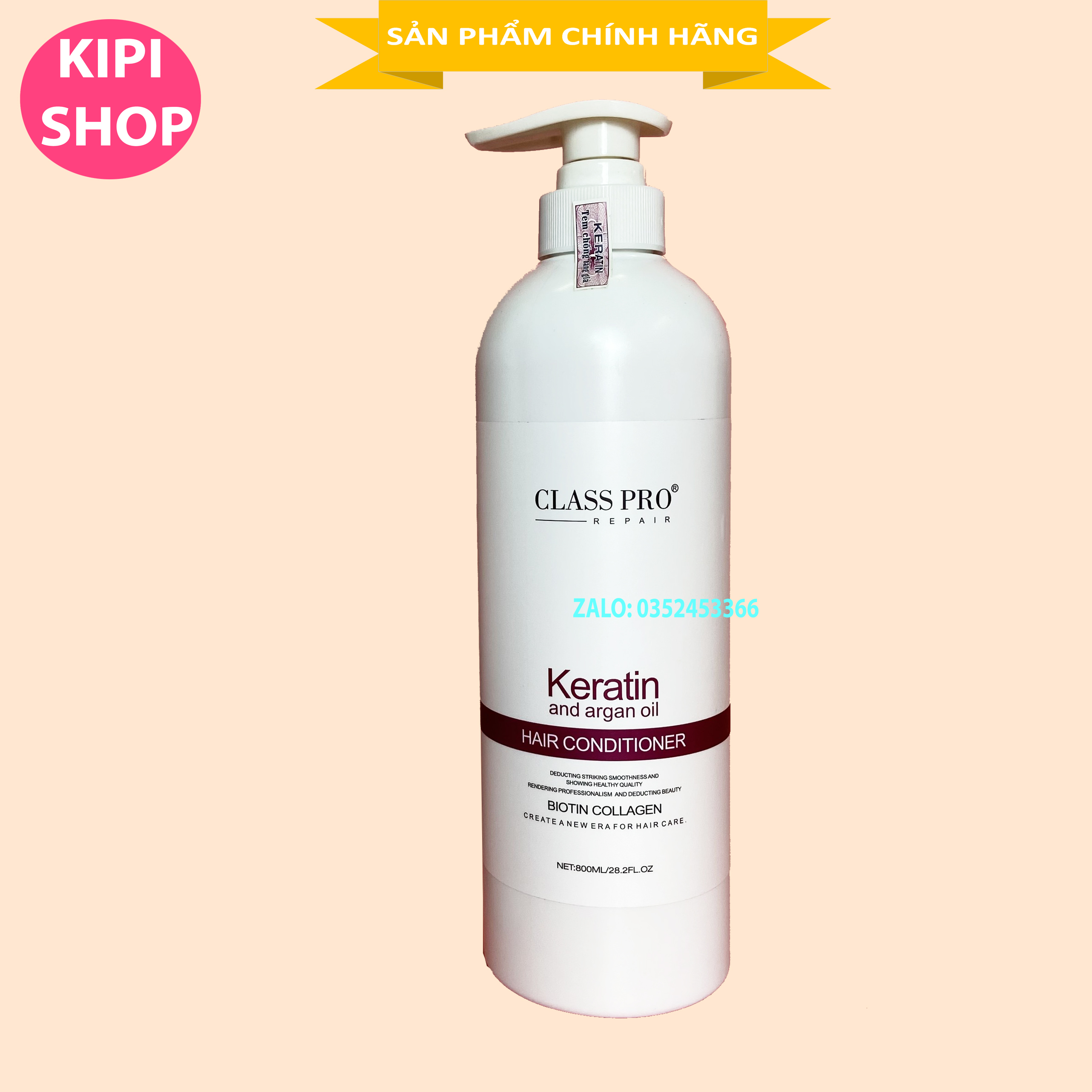 [Chính hãng] CẶP DẦU GỘI XẢ PHỤC HỒI KERATIN CLASS PRO 800ML X2