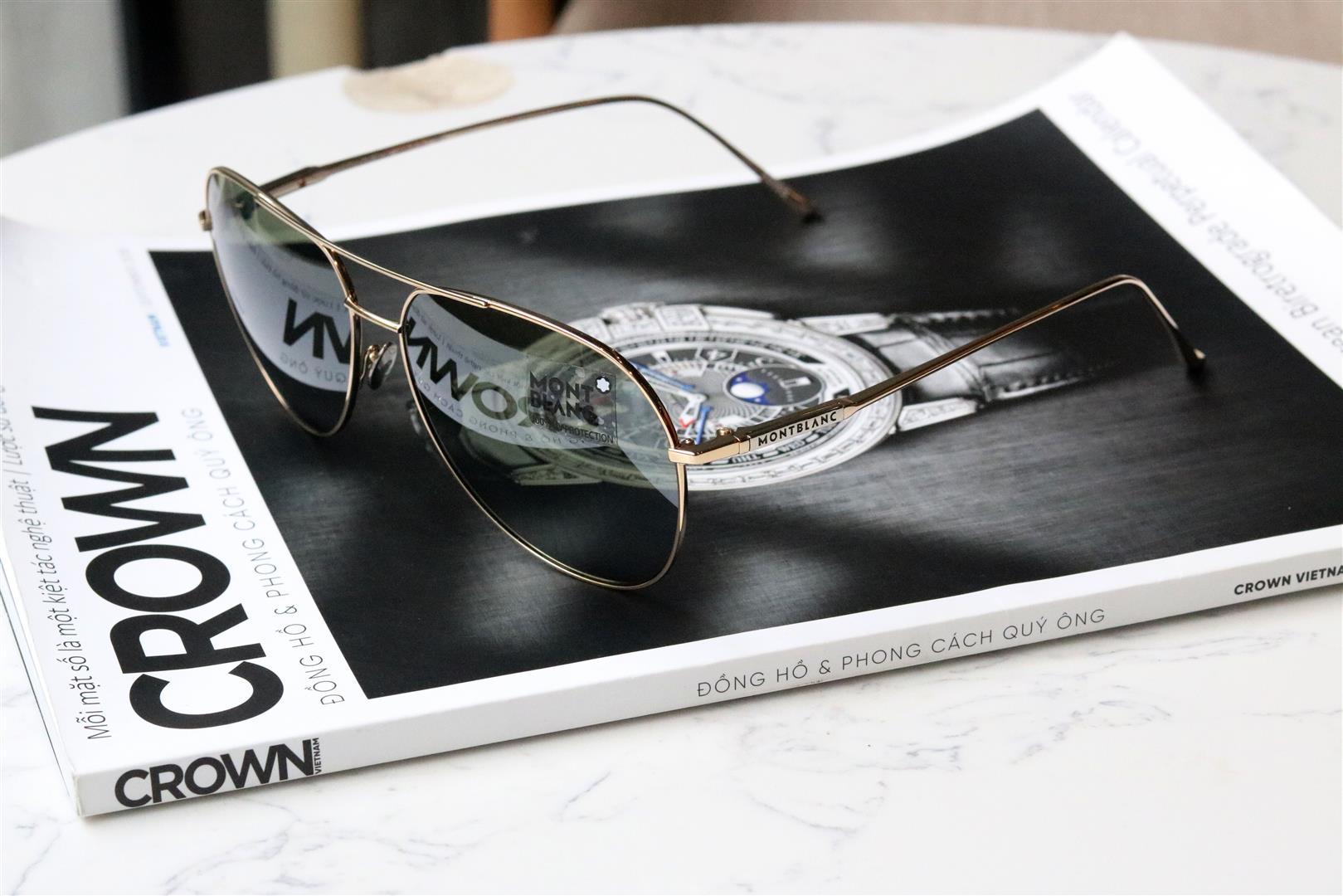 Kính mắt MONTBLANC Green Aviator MB657S 32Q 61