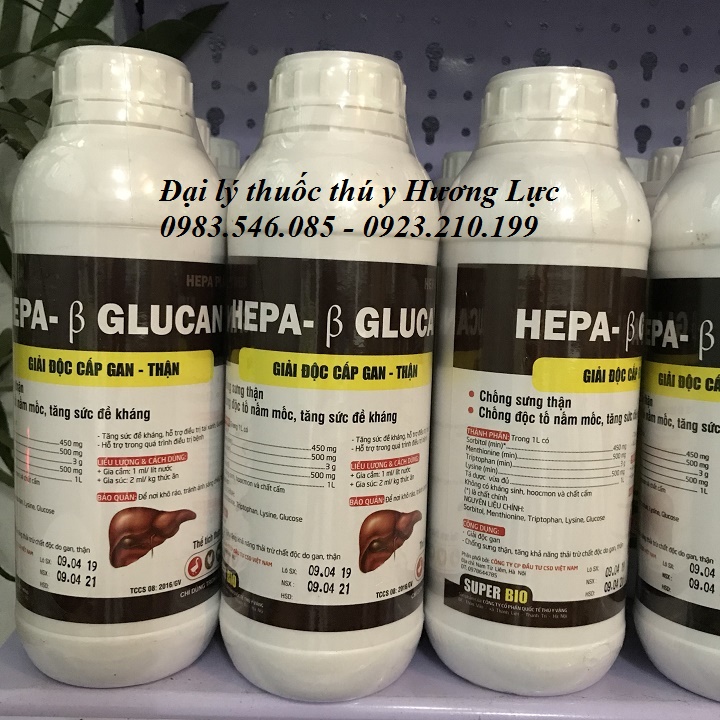 Giải độc gan thận cho gia súc gia cầm 1L