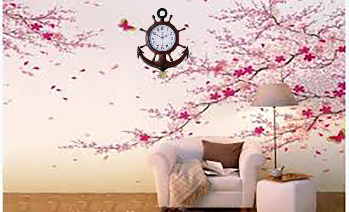 Đồng Hồ Treo Tường Mõ Neo Quả Lắc - DHM111