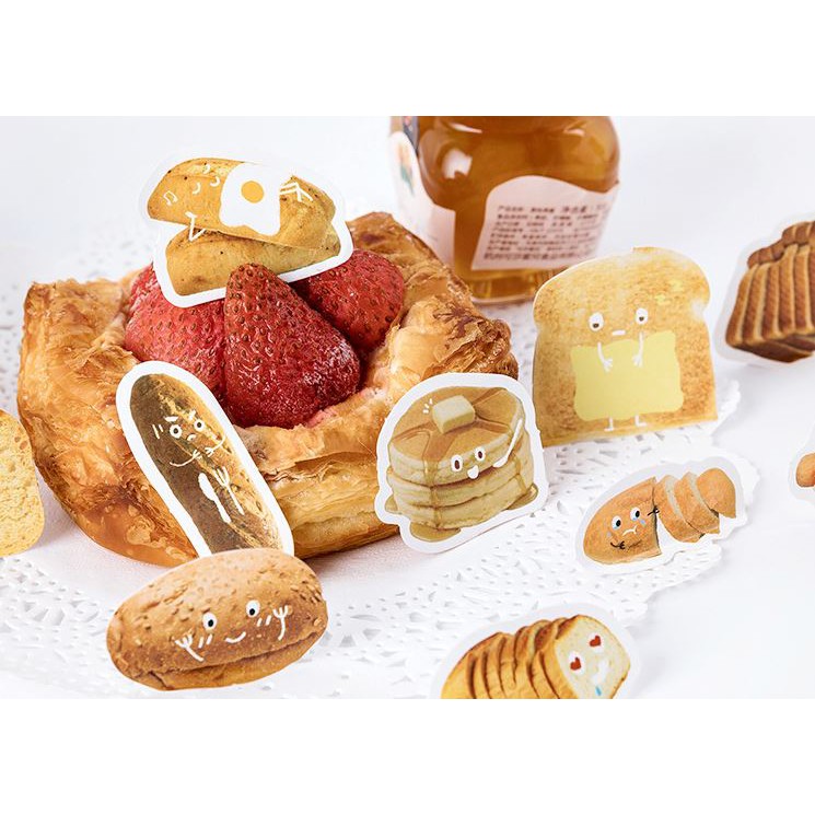 Bộ 46 Sticker Bánh Ngọt Hàn Quốc dán trang trí E79