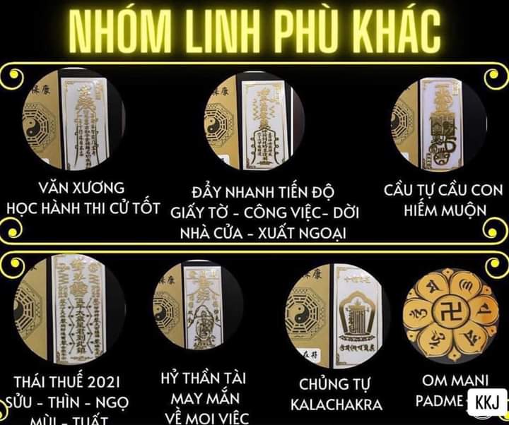 [ĐÃ KHAI QUANG] Miếng dán điện thoại Linh tài lộc (Phù Thái tuế, Thi cử đỗ đạt, cầu con, Hỷ thần tài, Chủng tự)