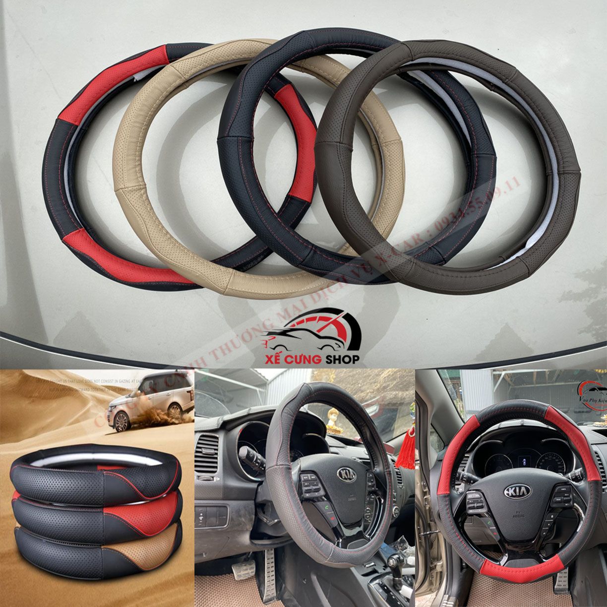 Bọc vô lăng ô tô Sparco - bọc vô lăng xe 4 - 16 chỗ cao cấp