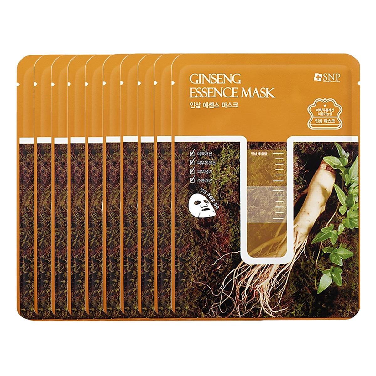 COMBO 10 MẶT NẠ NHÂN SÂM DƯỠNG TRẮNG SNP GINSENG ESSENCE MASK