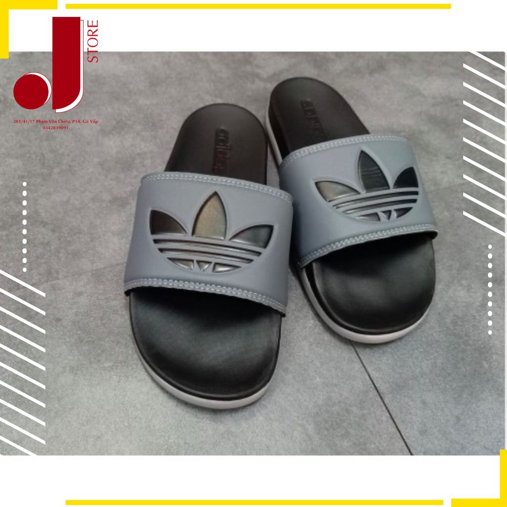 Dép adidas nam plus bông lúa xám