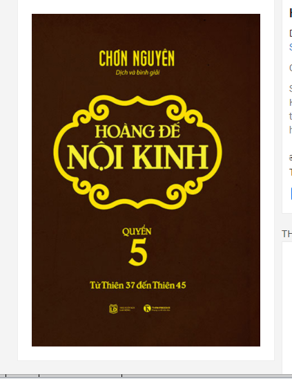 Hoàng Đế Nội Kinh - Quyển 5