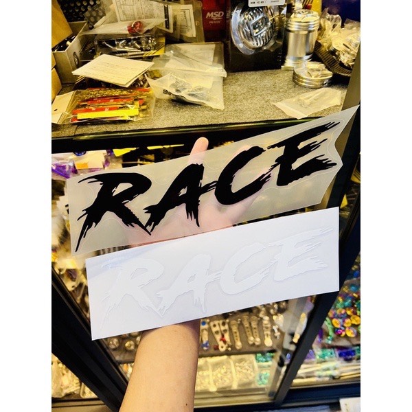 Cặp Tem Sticker RACE - Decal IN TRONG CAO CẤP