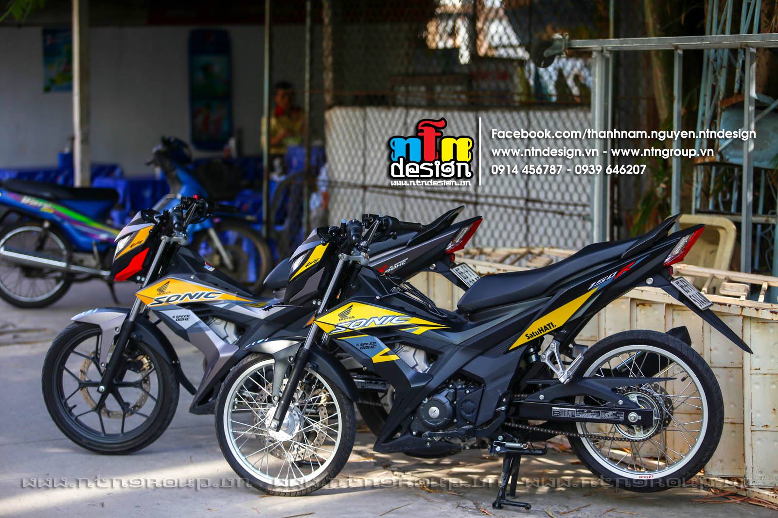 [DECAL] Tem Rời Dán Xe Sonic Mẫu 150R Vàng Đen Cực Đẹp, Hàng 3 Lớp Chất Lượng Cao [CÓ QUÀ TẶNG KÈM]