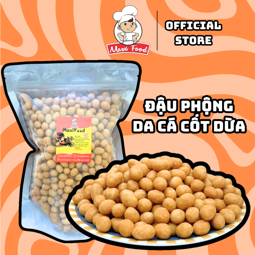 500g đậu phộng da cá vị nước cốt dừa maxifood