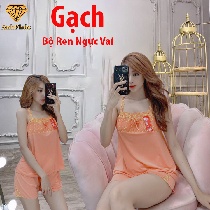 [HCM]Bộ đồ ngủ vải thun lạnh mặc mát   Anh Phúc