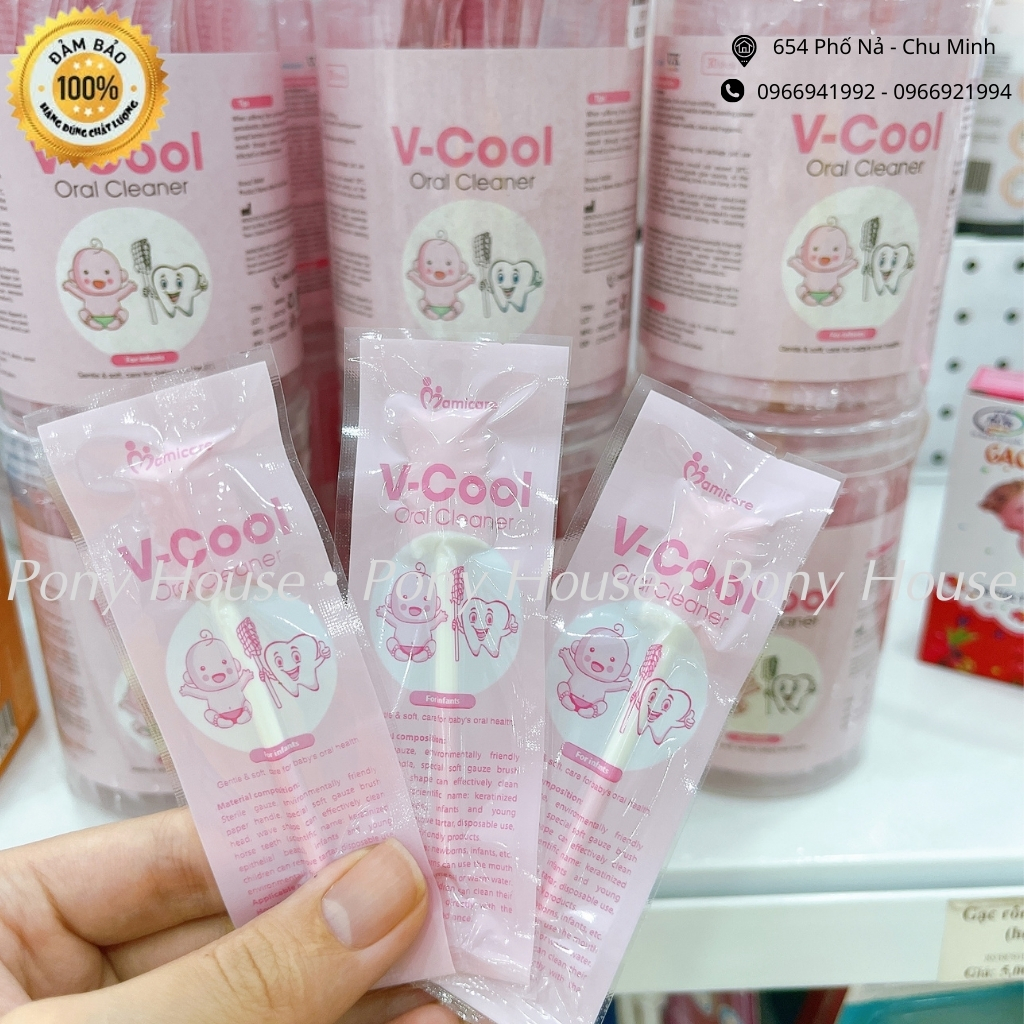 Que Rơ Lưỡi Vcool - Gạc Que Tưa Lưỡi Cho Bé