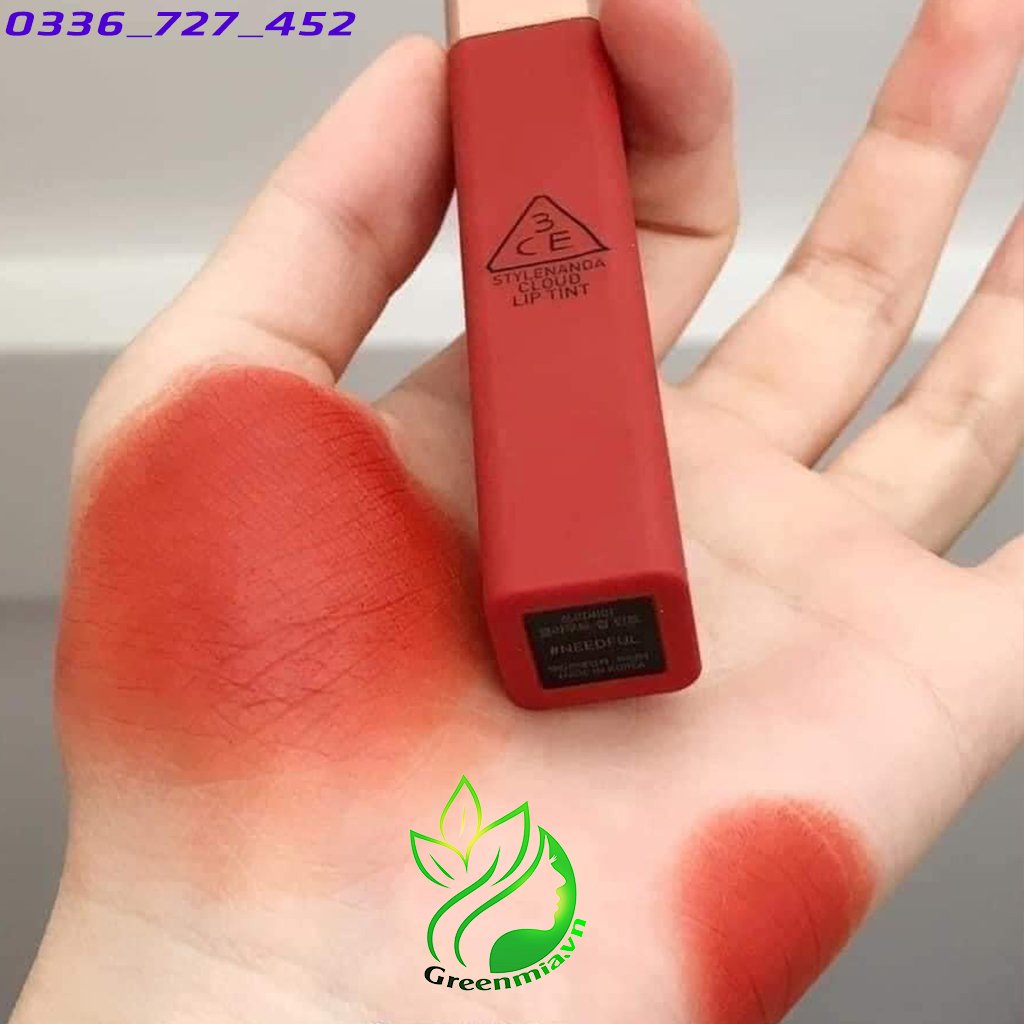 Son 3CE Cloud Lip Tint Needful Sắc Son Đỏ Gạch Thời Thượng [CHÍNH HÃNG CHECK HIDDEN TAG]