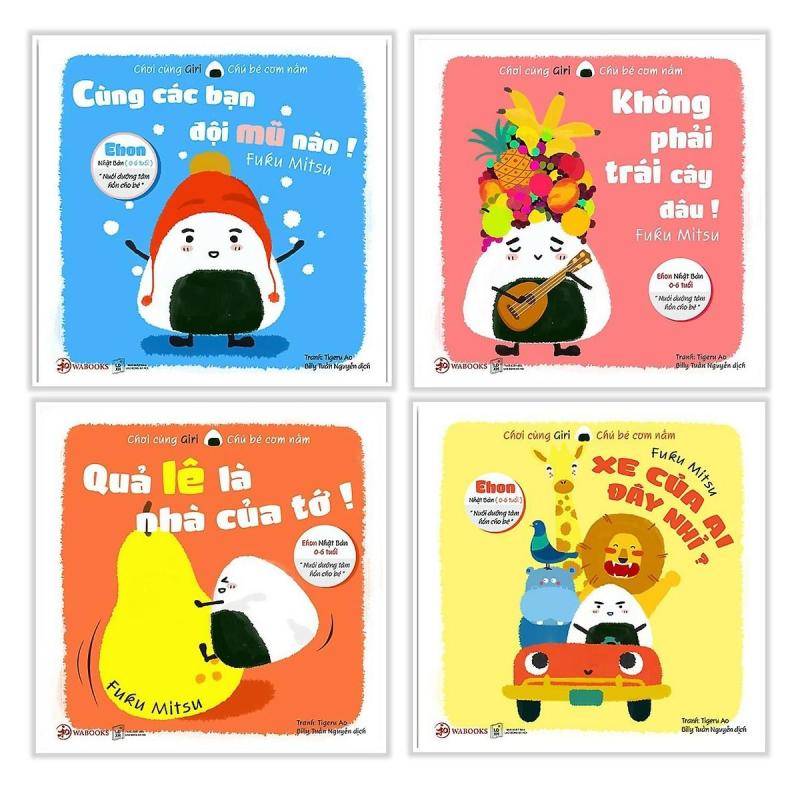 Mua Combo 4 quyển Ehon Nhật Bản Giri chú bé cơm nắm ( Phần 1 )