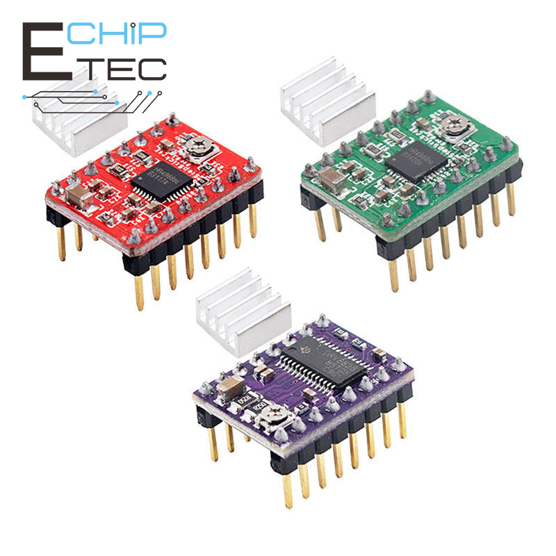 Bộ Điều Khiển Bước Reprap Tản Nhiệt Cho Các Bộ Phận Máy In 3D Mô-đun Điều Khiển Động Cơ Bước A4988 DRV8825