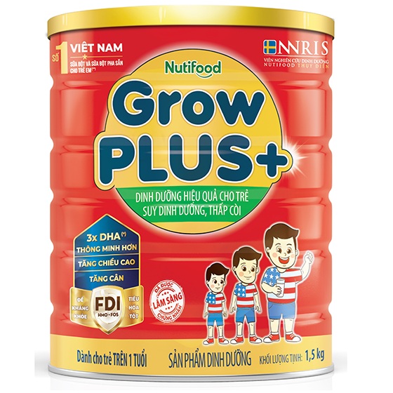 [HCM]Sữa GrowPlus+ Đỏ 1,5kg (từ 1 tuổi)