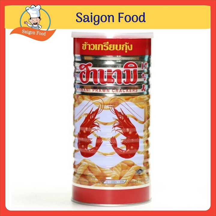 [HCM]Snack Tôm Hanami Thái Lan Lon 110gr