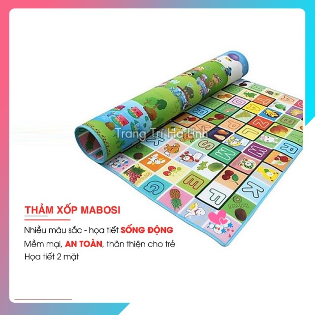Carpet mabosi premium 2 surface for baby-play mats motifs đẹp adventitious nhiện waterproof smoothness multicolour-decorative ha components