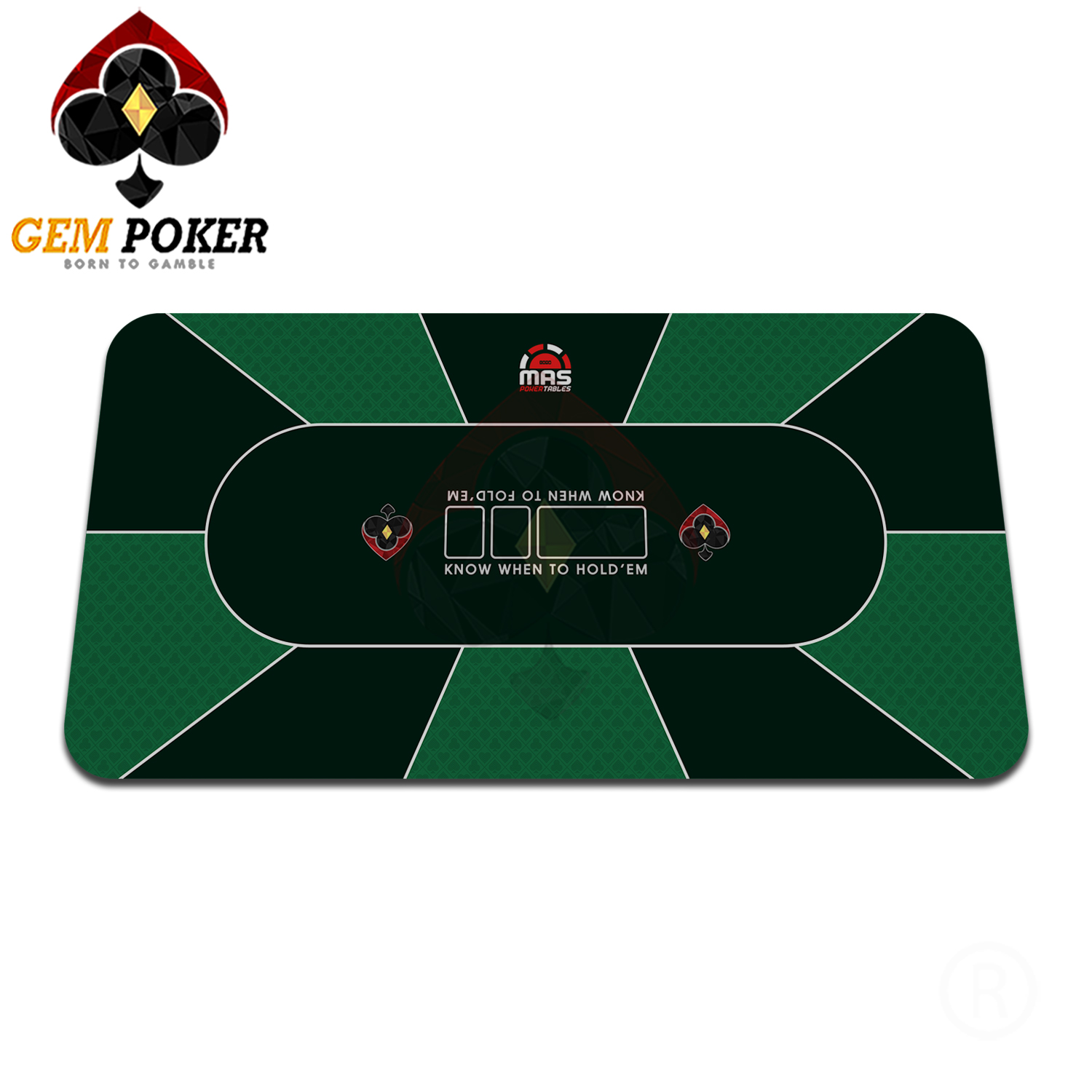 THẢM POKER TEXAS GEM GREEN 180X90 CM