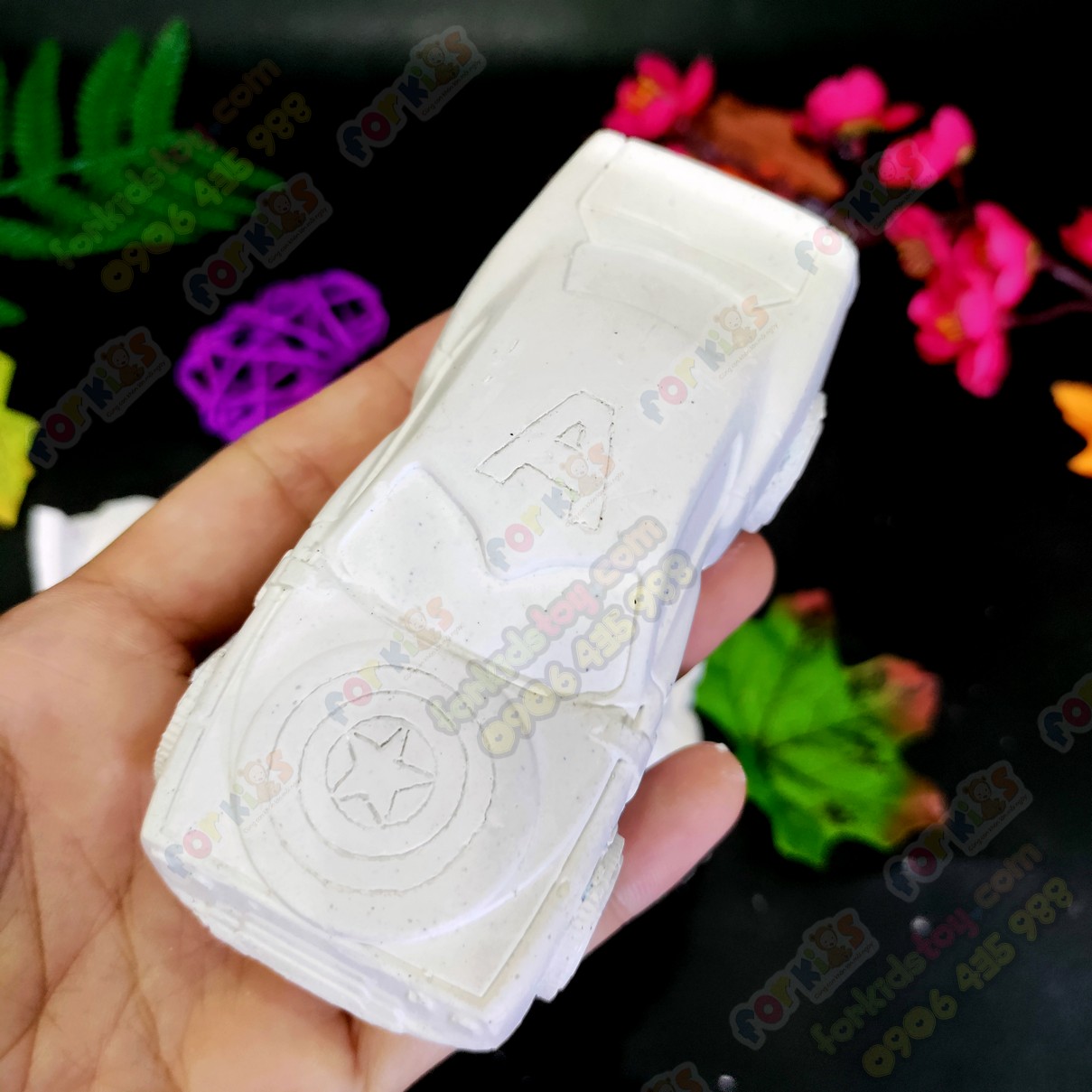 Superheros, superhero car, 4 styles, size L, gypsum statue (without color), sculpture, child toy