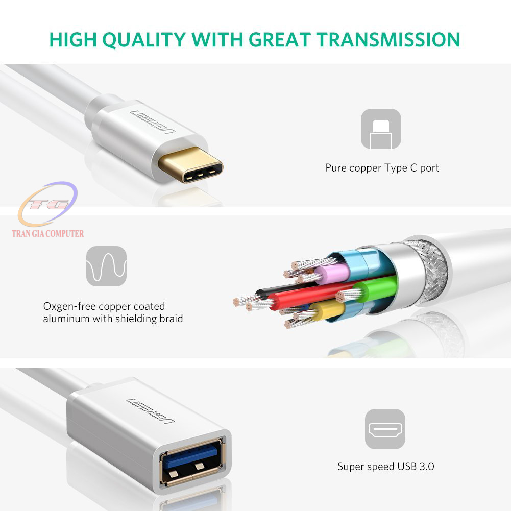 Cáp OTG USB Type C to USB 3.0 Ugreen 30702